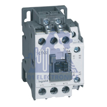 3-pole contactors CTX³ 22 – 24 V~ – 1 NO + 1 NC – screw terminals