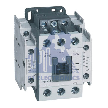 3-pole contactors CTX³ 40  – 24 V~ – 2 NO + 2 NC – screw terminals